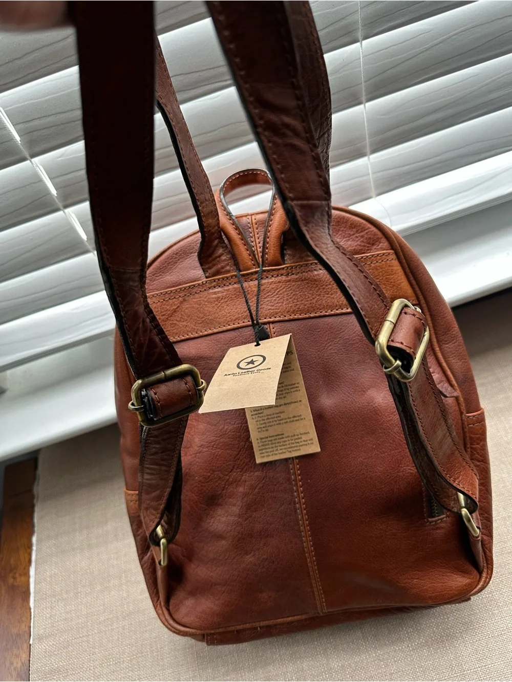 Aaron‎ leather goods mini backpack NWT